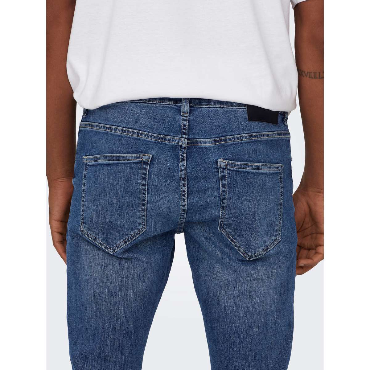 ONLY & SONS MEN΄S REGULAR FIT COTTON WEFT MEDIUM BLUE DENIM